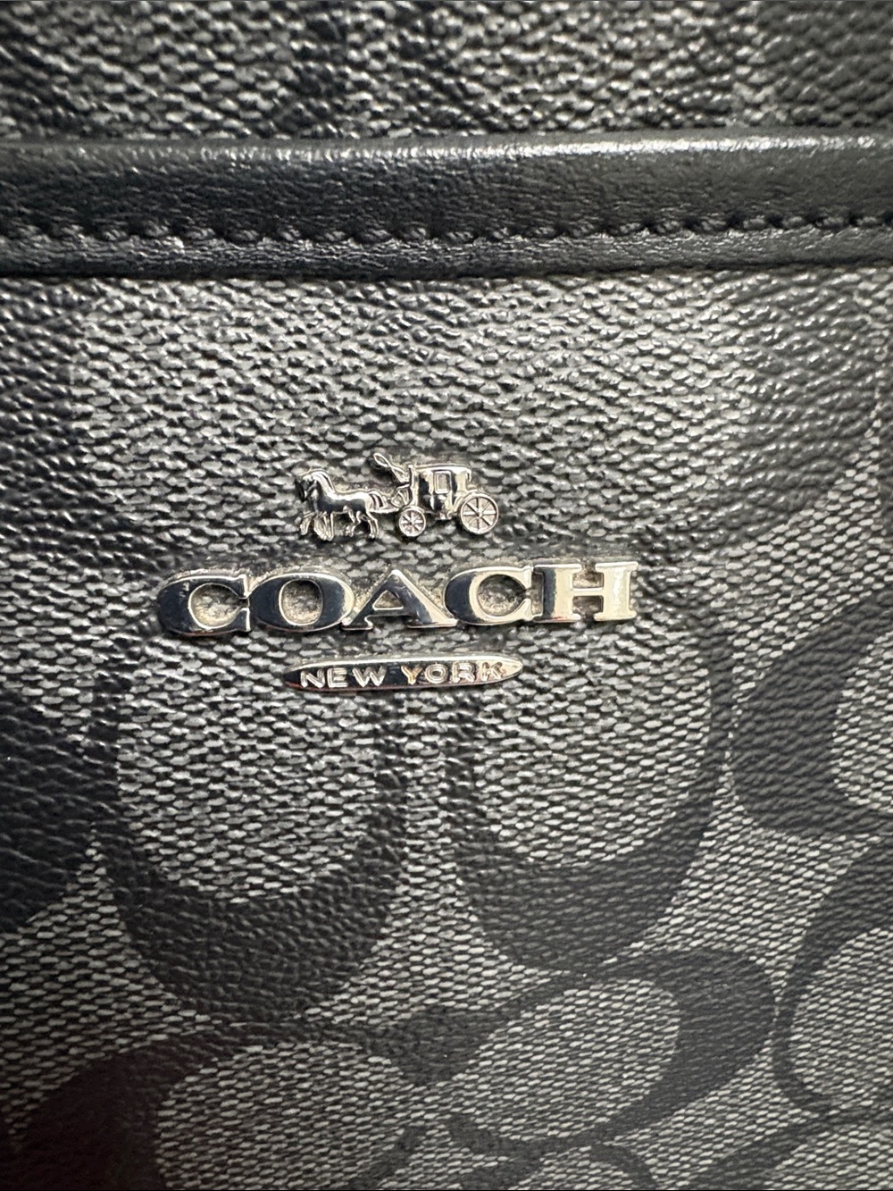 Coach Signature Black Crossbody Bag - Picture 6 of 8